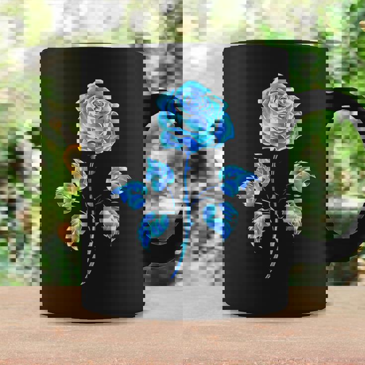 一輪挿し 青いバラ かわいい 青いバラ 花 ガーデニング コーヒーマグ ギフトのアイデア