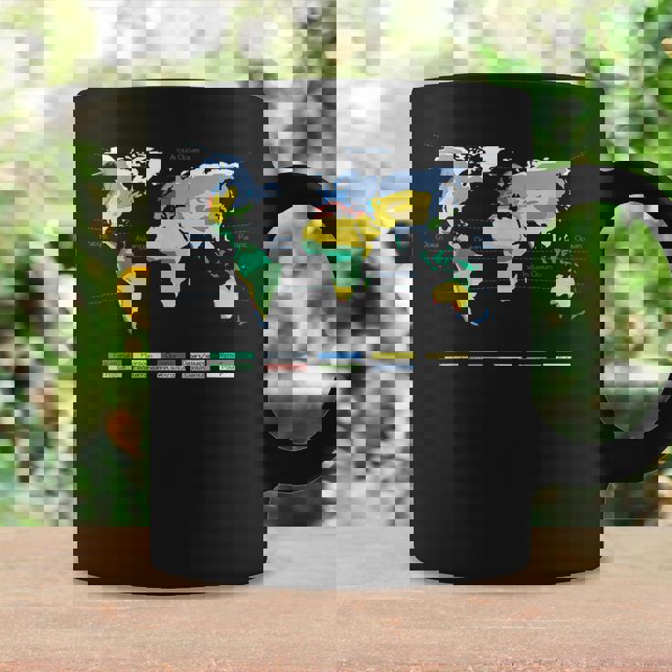 世界地図 気候帯 海名 英語語 コーヒーマグ ギフトのアイデア