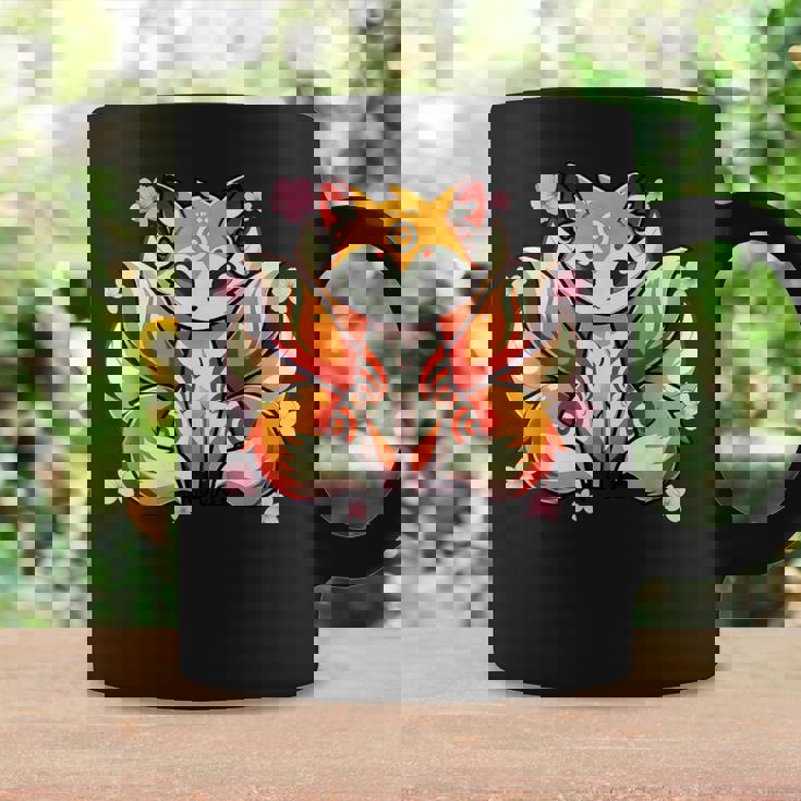 九尾 狐 きつね 日本の桜 コーヒーマグ ギフトのアイデア