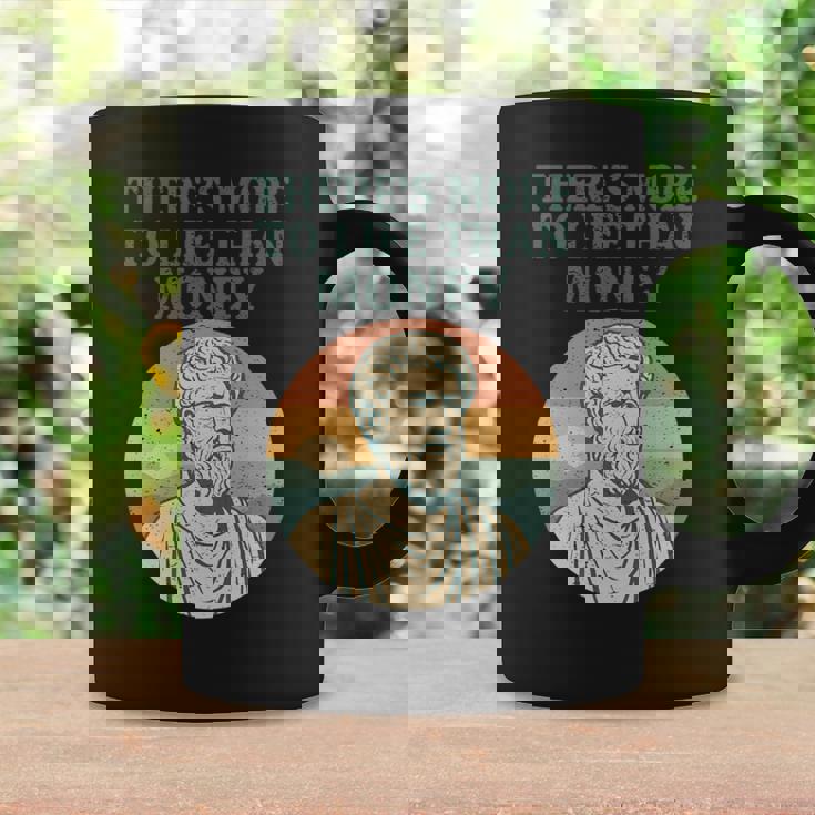 人生にはお金以上のものがあります 哲学者古代 長袖tシャツ コーヒーマグ ギフトのアイデア