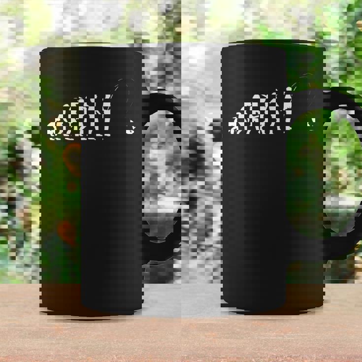 人類の進化 釣り竿 漁師 釣り人 面白い 釣り フィッシング 半袖 サプライズ おもしろ アイデア 釣り コーヒーマグ ギフトのアイデア