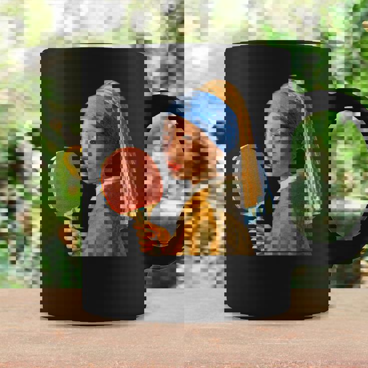 卓球 面白いtシャツ ボール ピンポン おもしろ 服 ネタ メンズ 卓球部 おもしろグッズ 大人 子供 コーヒーマグ ギフトのアイデア