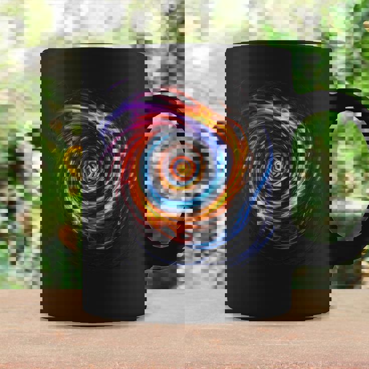 回転するレインボーフレームワールプール。 コーヒーマグ ギフトのアイデア