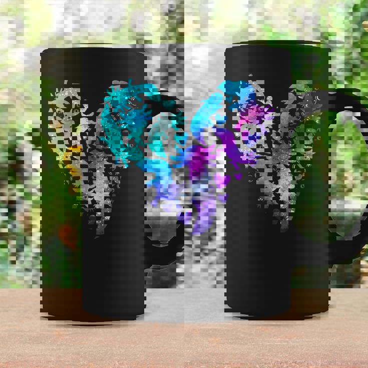 宇宙 ウーパールートル かわいいウーパールーパー ハート 水彩 ウーパールーパー コーヒーマグ ギフトのアイデア