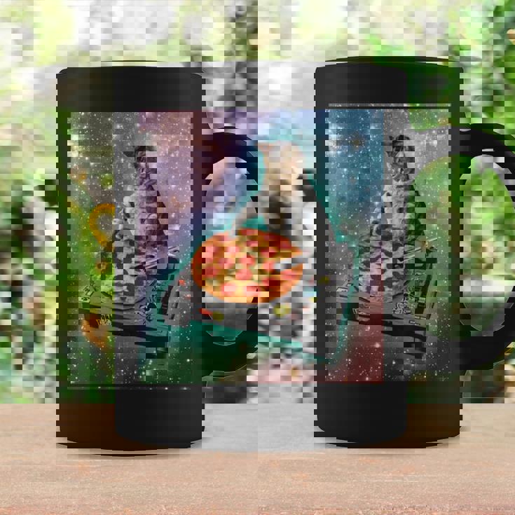 宇宙宇宙 ギャラクシー 宇宙 猫 ピザ Dj 面白い かわいい コズミック コーヒーマグ ギフトのアイデア