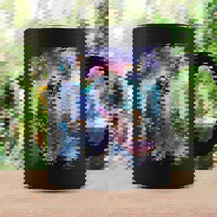 宇宙猫 乗馬サメ ギャラクシー レインボーキャット オンシャークス コーヒーマグ ギフトのアイデア