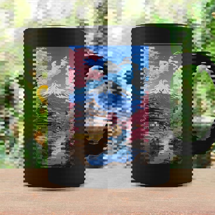 寺と富士山のある日本の風景 コーヒーマグ ギフトのアイデア