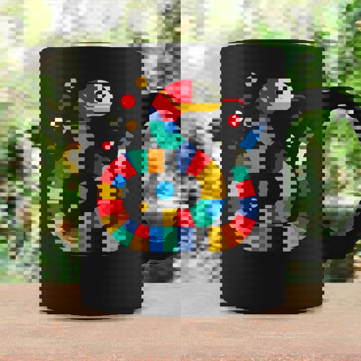 幾何学的 ミニマリズム イラスト ガーター 蛇 爬虫類 コーヒーマグ ギフトのアイデア