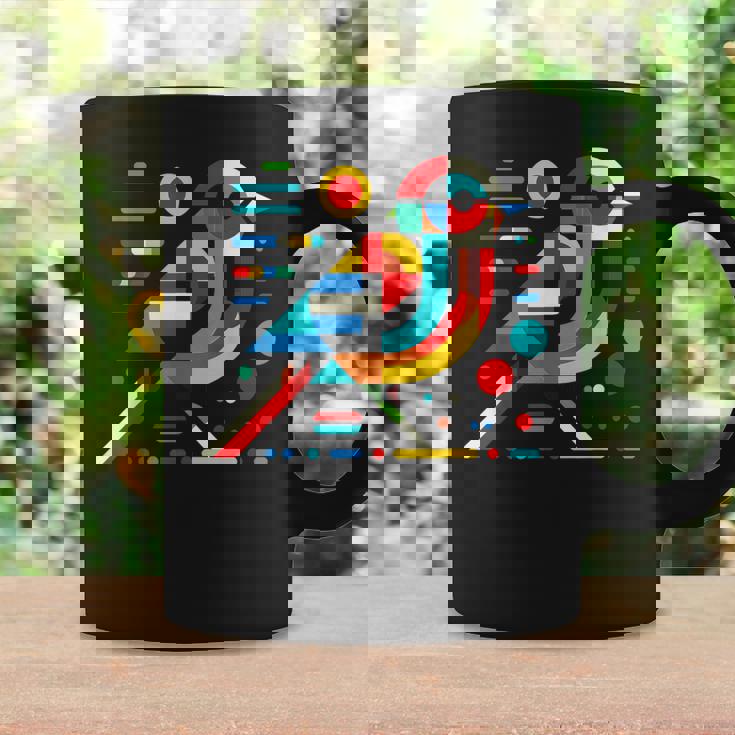 幾何学的 ミニマリズム モダン イラスト スズメ 鳥 アート コーヒーマグ ギフトのアイデア