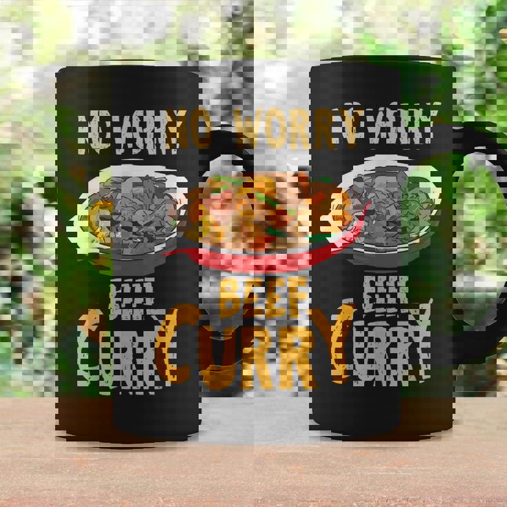 心配いらず ビーフカレー インド料理 シェフ おもしろ料理 コーヒーマグ ギフトのアイデア