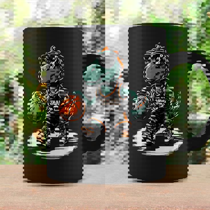 恐竜 バスケットボール T-Rex スポーツプレーヤー コーチ 面白い 男の子向け コーヒーマグ ギフトのアイデア