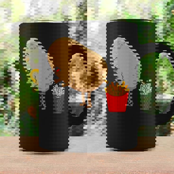 愉快なフライドポテト食べ物デザイン 男女兼用 コーヒーマグ ギフトのアイデア