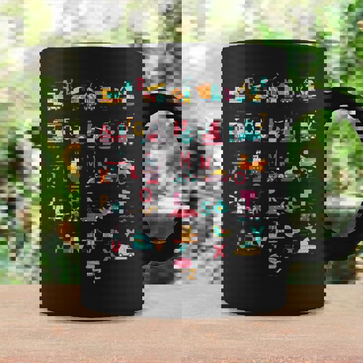 救急車掘削機ヘリコプタートラック車両abc幼児 コーヒーマグ ギフトのアイデア