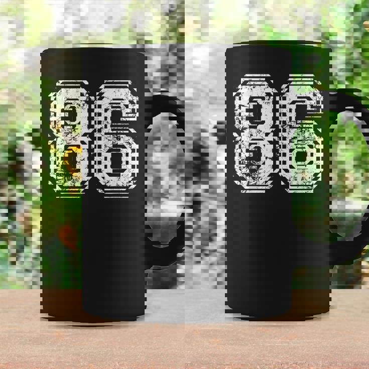数字 86 ヴィンテージ 1986 誕生日 レトロ ヴィンテージ ルック コーヒーマグ ギフトのアイデア