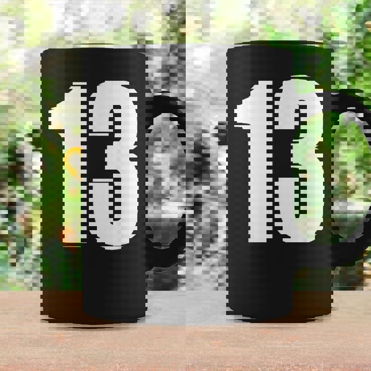 数字 Nhirn 数字 13 プレーン 白 数字 コーヒーマグ ギフトのアイデア