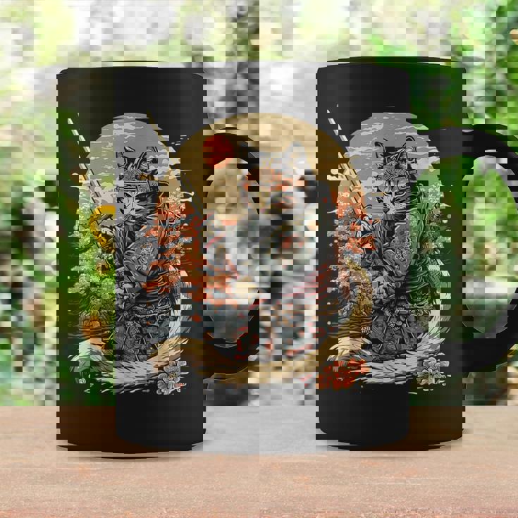 日本のサムライキャットプリント コーヒーマグ ギフトのアイデア