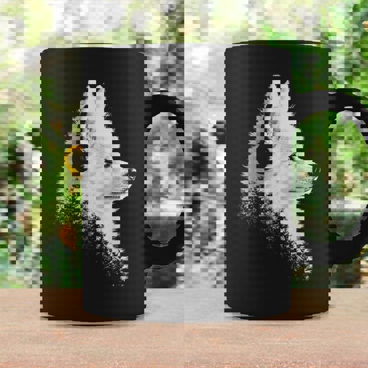 日本スピッツ 犬 ペット 音楽 ヘッドホン 日本スピッツ コーヒーマグ ギフトのアイデア