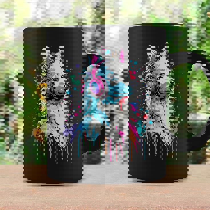 日本スピッツ好き ヘッドフォン装着 おもしろい 日本スピッツ コーヒーマグ ギフトのアイデア