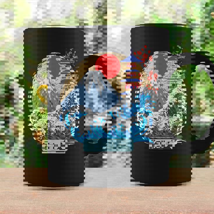 日本山 富士 大波 神奈川 日本 ヴィンテージアート コーヒーマグ ギフトのアイデア