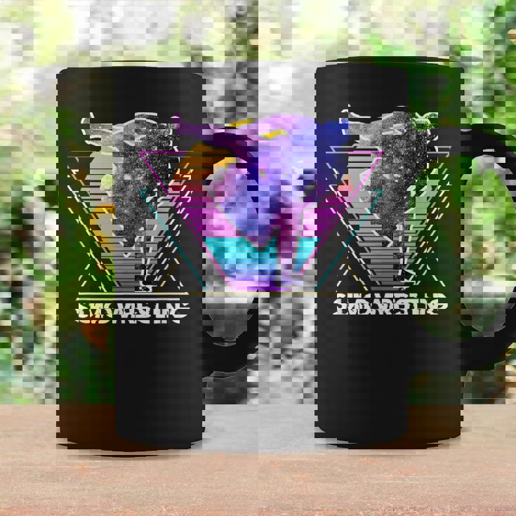 日本相撲 レトロベイパーウェイブ90s 相撲リンガー コーヒーマグ ギフトのアイデア