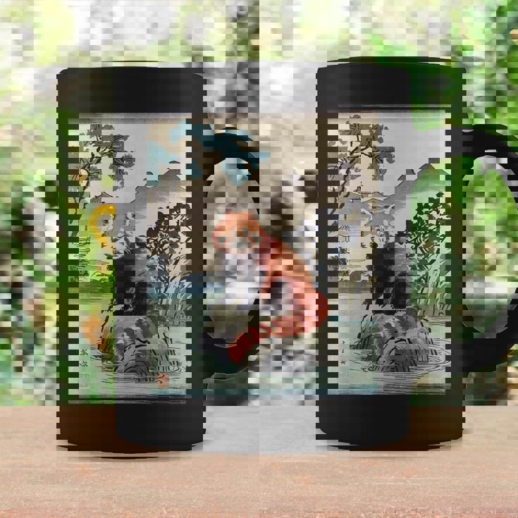 日本美術 レッサーパンダ 京斎 ヴィンテージ 日本 作品 コーヒーマグ ギフトのアイデア