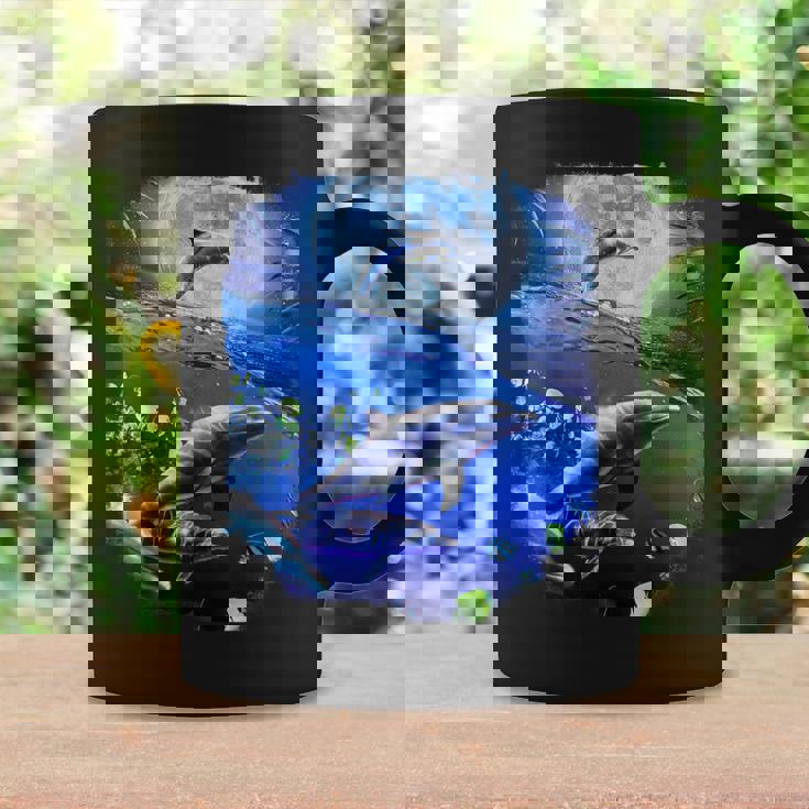 月 イルカ 宇宙 イルカ コーヒーマグ ギフトのアイデア