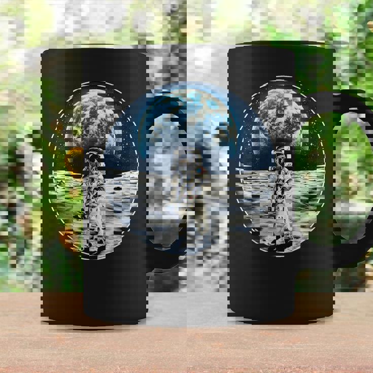 月面着陸 地球 グラフィック コーヒーマグ ギフトのアイデア