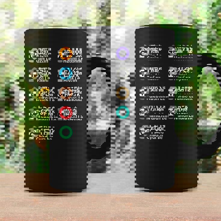 東京地下鉄線 漢字 銀座丸の内 日比谷ゆらく町 コーヒーマグ ギフトのアイデア