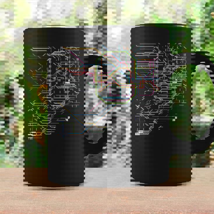 東京電車線路チャートユニセックス親子ペア コーヒーマグ ギフトのアイデア