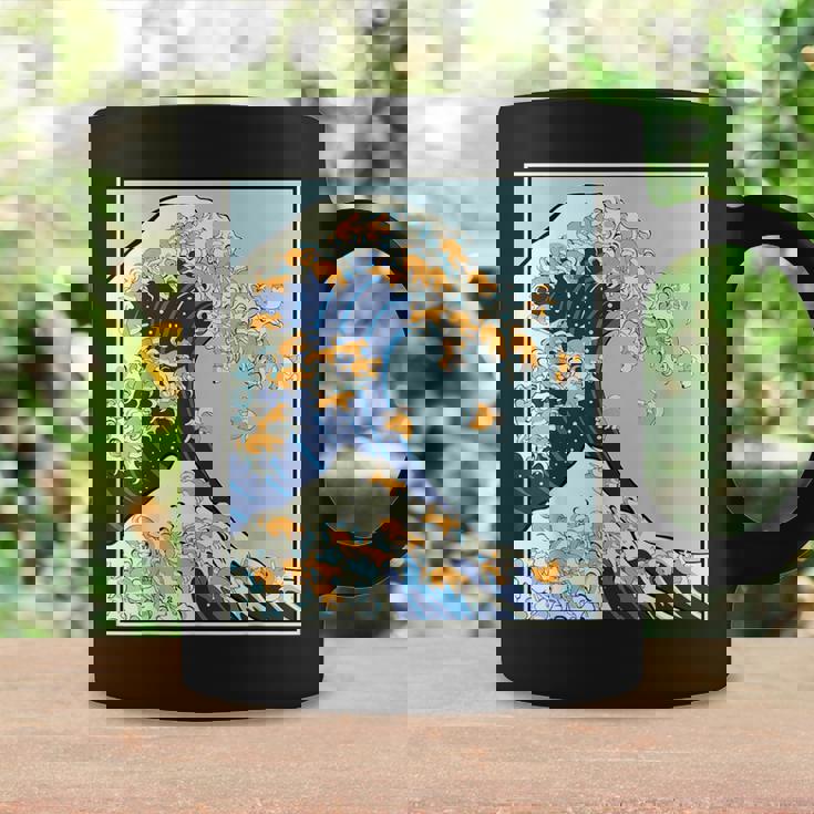 柴犬 大波 日本 神奈川 北斎 犬 動物 コーヒーマグ ギフトのアイデア