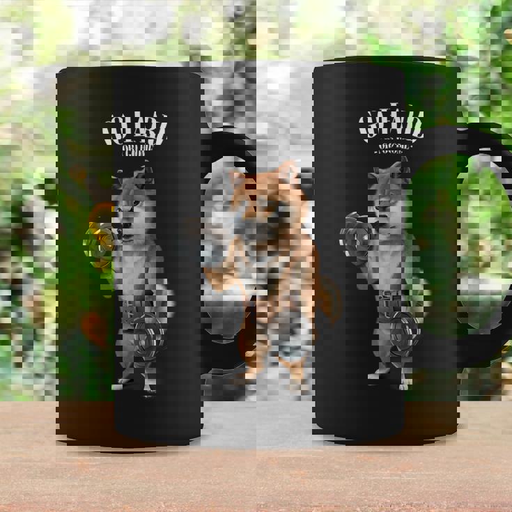 柴犬 筋トレ ダンベル付き フィットネスジム コーヒーマグ ギフトのアイデア