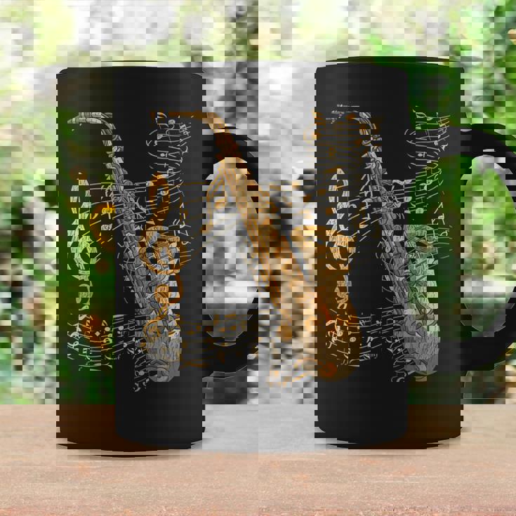 楽器 ト音記号 サックス奏者 音楽サックス コーヒーマグ ギフトのアイデア