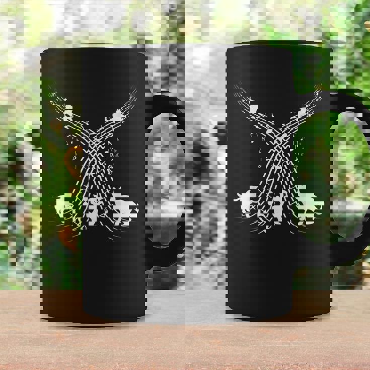 楽譜に猫を奏でる ノート 愛 音楽 コーヒーマグ ギフトのアイデア