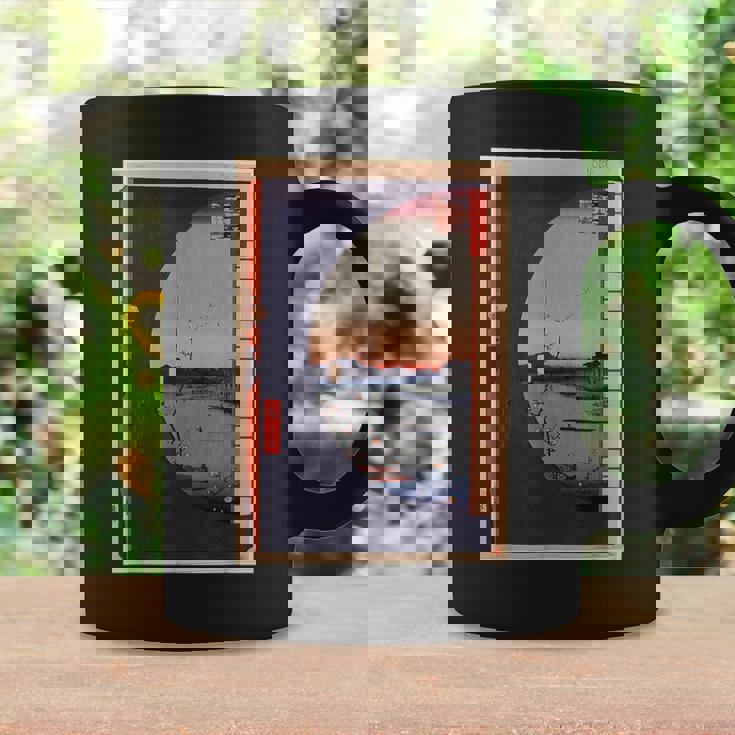 歌川広重 面白いtシャツ 名所江戸百景 絵画 アート メンズ 面白い 服 美術 グッズ 木版画 浮世絵 コーヒーマグ ギフトのアイデア