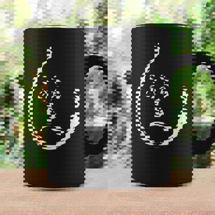 江戸時代の侍風にデザインした へのへのもへじ ユニーク ユーモア 面白い ふざけ ゆる かわいい インパクト コーヒーマグ ギフトのアイデア