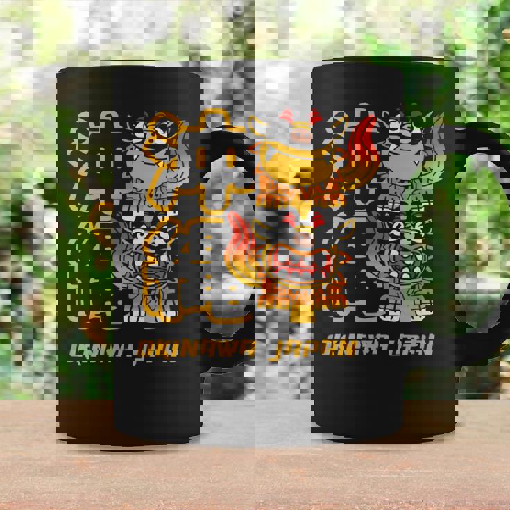 沖縄ジャパン シーサーガーディアンライオンズ 沖縄 日本語漢字 コーヒーマグ ギフトのアイデア