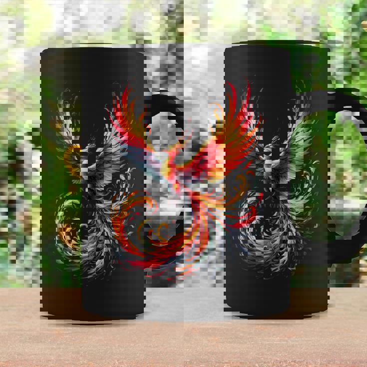 火の鳥 不死鳥 神話上の鳥 立ち上がり 再び生まれる 灰 長袖tシャツ コーヒーマグ ギフトのアイデア