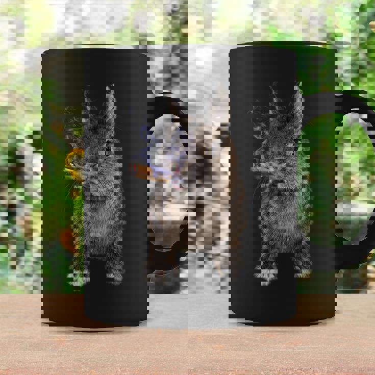 煙草を吸ううさぎ たばこ コーヒーマグ ギフトのアイデア
