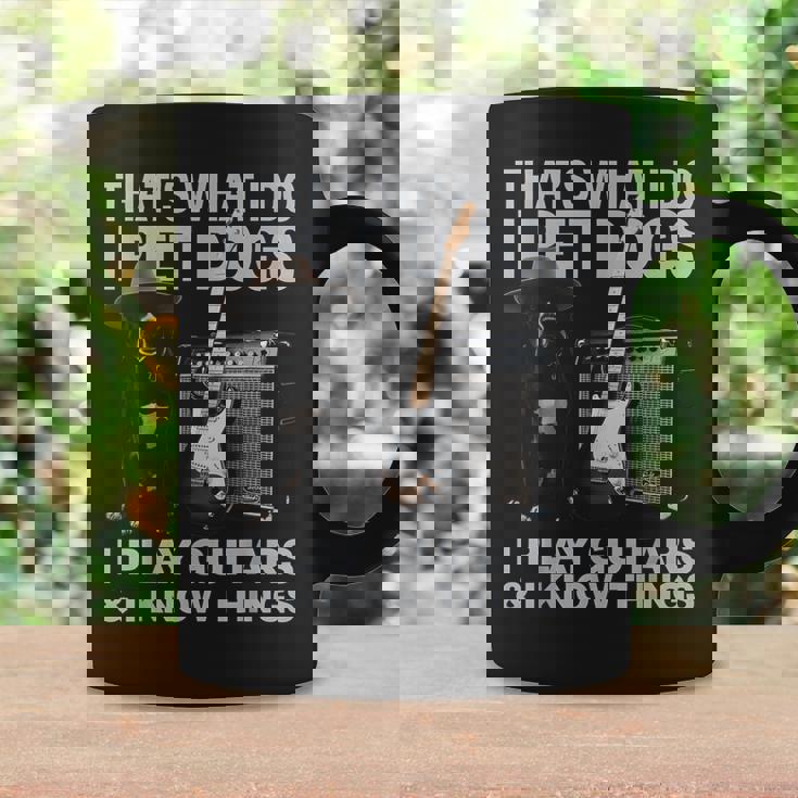 犬好き ギター ミュージシャン ペット 犬 演奏 ギター 面白い コーヒーマグ ギフトのアイデア