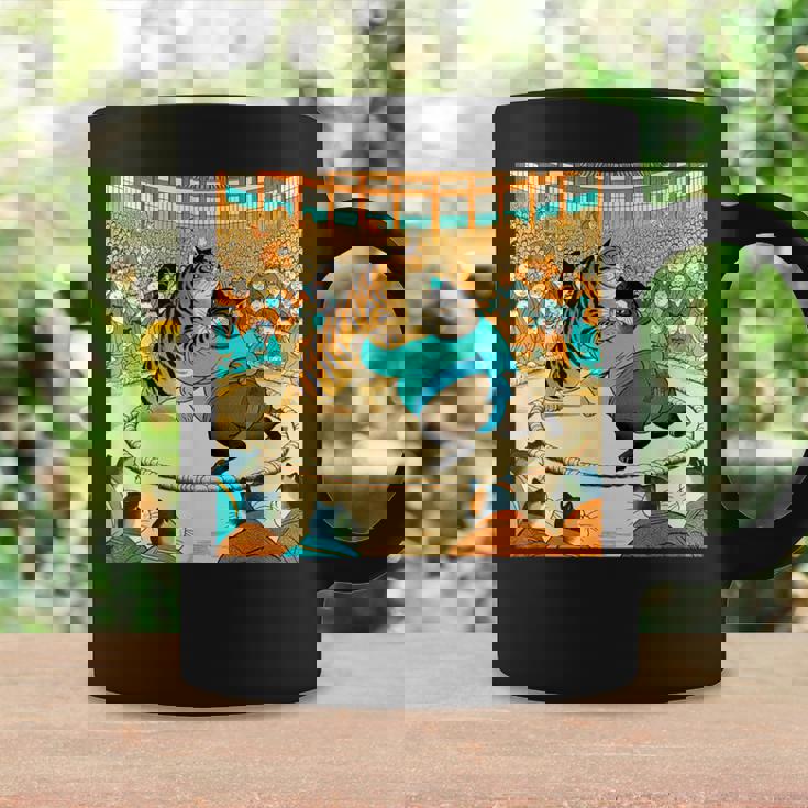 猫 ネコ 相撲 面白いtシャツ 文字入り メンズ おもしろ 面白い 服 おもしろグッズ ネタ 力士 浮世絵 コーヒーマグ ギフトのアイデア