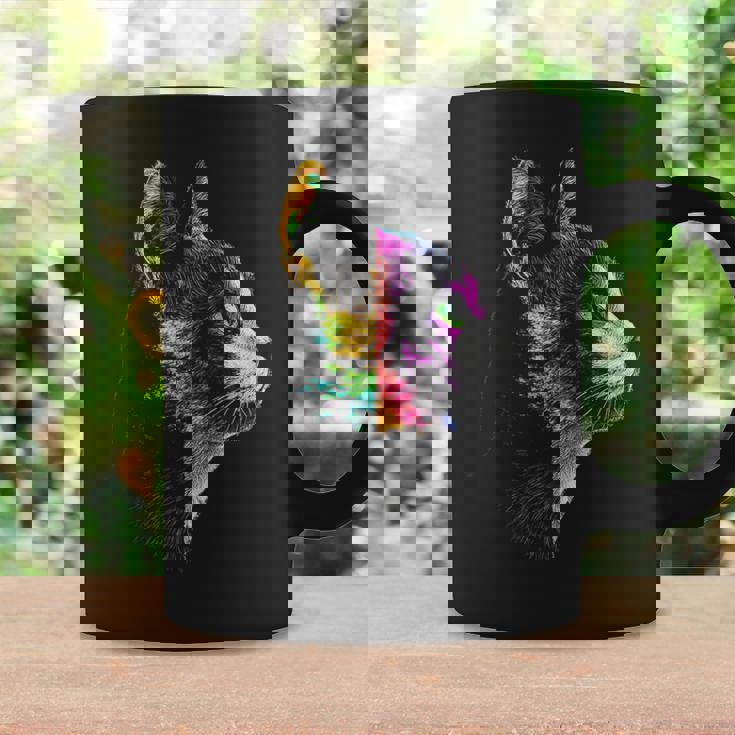 猫 動物 グラフィック アートワーク 猫 コーヒーマグ ギフトのアイデア