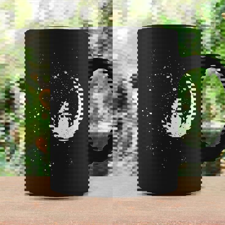 猫の家族 月の絵柄 メンズ レディース 子供 コーヒーマグ ギフトのアイデア