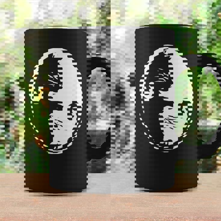 猫の陰陽相互接続 コーヒーマグ ギフトのアイデア