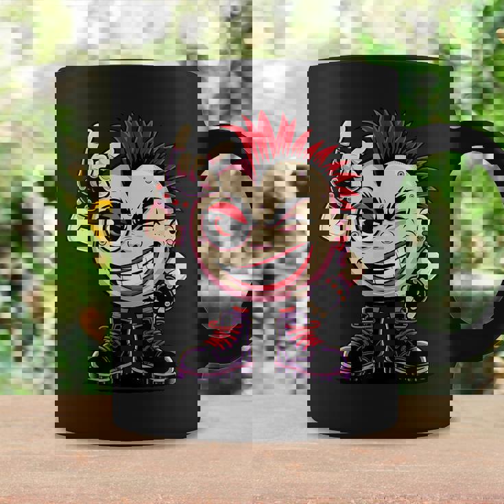 生意気なパンクロックロッカー イロとブーツ付き 面白いパンク コーヒーマグ ギフトのアイデア