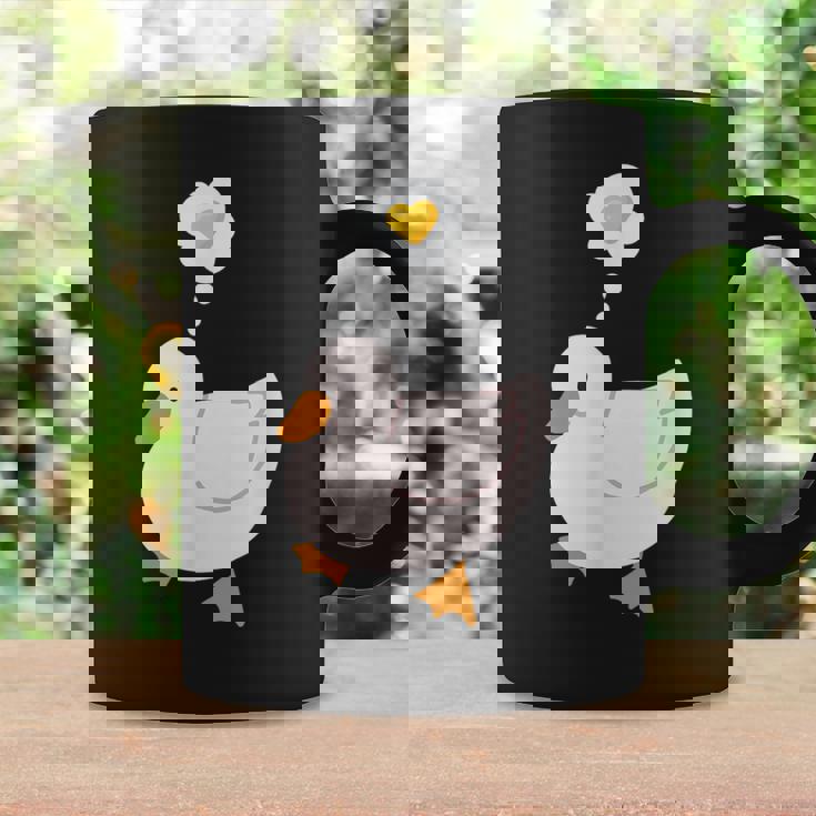 目玉焼きのハートがかわいいアヒル好きのデザイン。 コーヒーマグ ギフトのアイデア