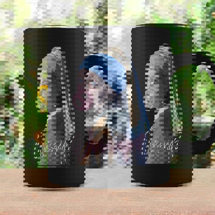 真珠の耳飾りの少女 フェルメール 面白い オルタード アート Wassup コーヒーマグ ギフトのアイデア