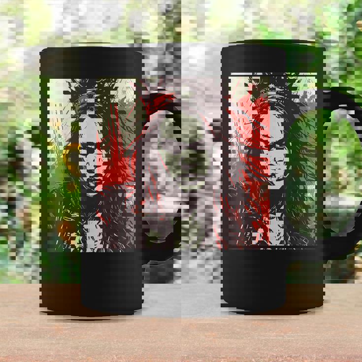 真面目な女王 野生の髪と尖った王冠 コーヒーマグ ギフトのアイデア