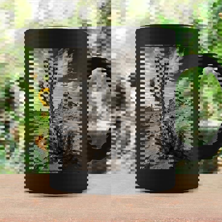 砂漠のサボテンのモノクロ写真 コーヒーマグ ギフトのアイデア