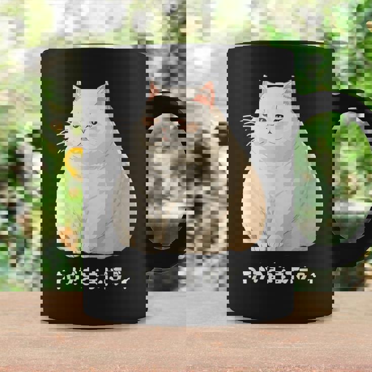 私の体の猫 白猫 太った猫 ぽっちゃり猫愛好家 かわいい 面白い コーヒーマグ ギフトのアイデア