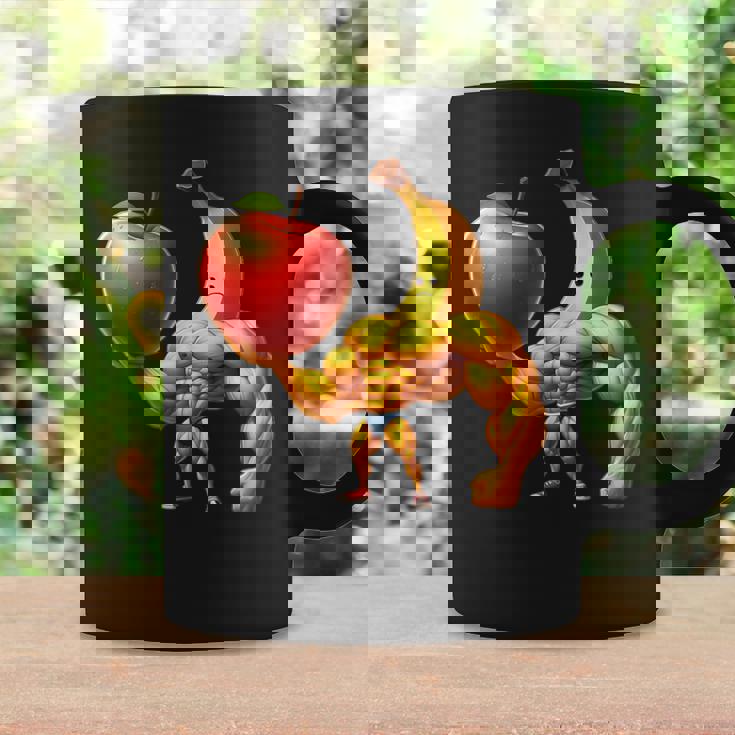 筋肉バナナリフティングジャイアントアップル コーヒーマグ ギフトのアイデア